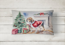 Load image into Gallery viewer, Beagle Christmas Fabric Decorative Pillow