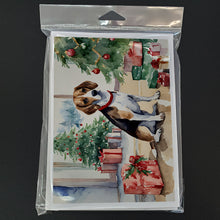 Load image into Gallery viewer, Beagle Christmas Greeting Cards -  Blank Note Cards – 8-Pack of Artist-Designed Cards with Envelopes