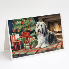 Load image into Gallery viewer, Bearded Collie Christmas Greeting Cards -  Blank Note Cards – 8-Pack of Artist-Designed Cards with Envelopes
