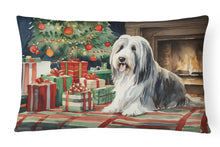 Load image into Gallery viewer, Bearded Collie Christmas Fabric Decorative Pillow