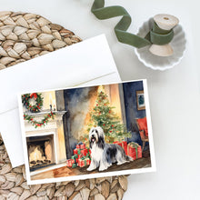 Load image into Gallery viewer, Bearded Collie Christmas Greeting Cards -  Blank Note Cards – 8-Pack of Artist-Designed Cards with Envelopes