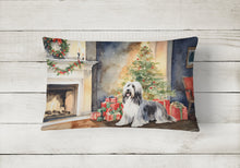 Load image into Gallery viewer, Bearded Collie Christmas Fabric Decorative Pillow