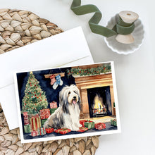 Load image into Gallery viewer, Bearded Collie Christmas Greeting Cards -  Blank Note Cards – 8-Pack of Artist-Designed Cards with Envelopes
