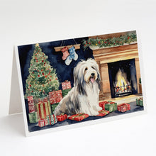 Load image into Gallery viewer, Bearded Collie Christmas Greeting Cards -  Blank Note Cards – 8-Pack of Artist-Designed Cards with Envelopes