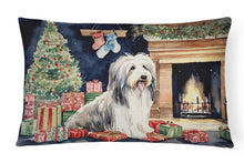 Load image into Gallery viewer, Bearded Collie Christmas Fabric Decorative Pillow