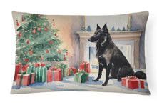 Load image into Gallery viewer, Belgian Sheepdog Christmas Fabric Decorative Pillow