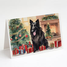 Load image into Gallery viewer, Belgian Sheepdog Christmas Greeting Cards -  Blank Note Cards – 8-Pack of Artist-Designed Cards with Envelopes
