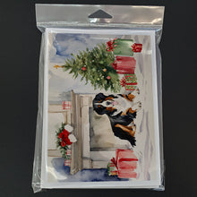 Load image into Gallery viewer, Bernese Mountain Dog Christmas Greeting Cards -  Blank Note Cards – 8-Pack of Artist-Designed Cards with Envelopes