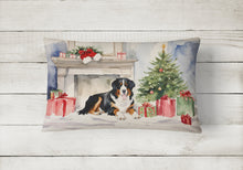 Load image into Gallery viewer, Bernese Mountain Dog Christmas Fabric Decorative Pillow