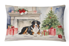 Load image into Gallery viewer, Bernese Mountain Dog Christmas Fabric Decorative Pillow