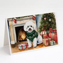 Load image into Gallery viewer, Bichon Frise Christmas Greeting Cards -  Blank Note Cards – 8-Pack of Artist-Designed Cards with Envelopes
