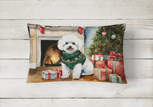 Load image into Gallery viewer, Bichon Frise Christmas Fabric Decorative Pillow