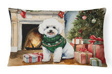 Load image into Gallery viewer, Bichon Frise Christmas Fabric Decorative Pillow