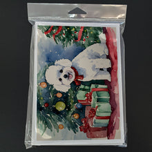 Load image into Gallery viewer, Bichon Frise Christmas Greeting Cards -  Blank Note Cards – 8-Pack of Artist-Designed Cards with Envelopes