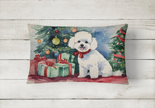 Load image into Gallery viewer, Bichon Frise Christmas Fabric Decorative Pillow