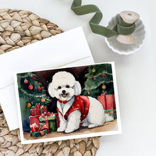Load image into Gallery viewer, Bichon Frise Christmas Greeting Cards -  Blank Note Cards – 8-Pack of Artist-Designed Cards with Envelopes