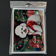 Load image into Gallery viewer, Bichon Frise Christmas Greeting Cards -  Blank Note Cards – 8-Pack of Artist-Designed Cards with Envelopes