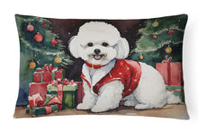 Load image into Gallery viewer, Bichon Frise Christmas Fabric Decorative Pillow