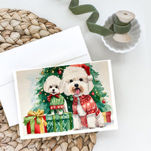 Load image into Gallery viewer, Bichon Frise Christmas Greeting Cards -  Blank Note Cards – 8-Pack of Artist-Designed Cards with Envelopes