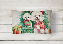 Load image into Gallery viewer, Bichon Frise Christmas Fabric Decorative Pillow