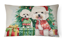 Load image into Gallery viewer, Bichon Frise Christmas Fabric Decorative Pillow