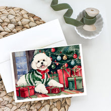 Load image into Gallery viewer, Bichon Frise Christmas Greeting Cards -  Blank Note Cards – 8-Pack of Artist-Designed Cards with Envelopes