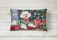 Load image into Gallery viewer, Bichon Frise Christmas Fabric Decorative Pillow