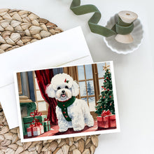 Load image into Gallery viewer, Bichon Frise Christmas Greeting Cards -  Blank Note Cards – 8-Pack of Artist-Designed Cards with Envelopes