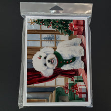 Load image into Gallery viewer, Bichon Frise Christmas Greeting Cards -  Blank Note Cards – 8-Pack of Artist-Designed Cards with Envelopes