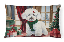 Load image into Gallery viewer, Bichon Frise Christmas Fabric Decorative Pillow