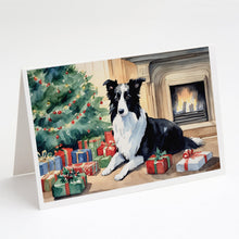 Load image into Gallery viewer, Border Collie Christmas Greeting Cards -  Blank Note Cards – 8-Pack of Artist-Designed Cards with Envelopes