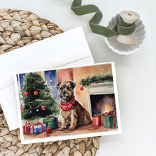 Load image into Gallery viewer, Border Terrier Christmas Greeting Cards -  Blank Note Cards – 8-Pack of Artist-Designed Cards with Envelopes