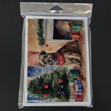 Load image into Gallery viewer, Border Terrier Christmas Greeting Cards -  Blank Note Cards – 8-Pack of Artist-Designed Cards with Envelopes