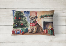 Load image into Gallery viewer, Border Terrier Christmas Fabric Decorative Pillow
