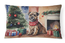 Load image into Gallery viewer, Border Terrier Christmas Fabric Decorative Pillow