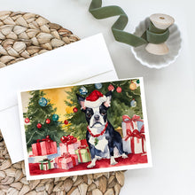 Load image into Gallery viewer, Boston Terrier Christmas Greeting Cards -  Blank Note Cards – 8-Pack of Artist-Designed Cards with Envelopes