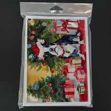 Load image into Gallery viewer, Boston Terrier Christmas Greeting Cards -  Blank Note Cards – 8-Pack of Artist-Designed Cards with Envelopes