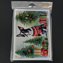 Load image into Gallery viewer, Boston Terrier Christmas Greeting Cards -  Blank Note Cards – 8-Pack of Artist-Designed Cards with Envelopes