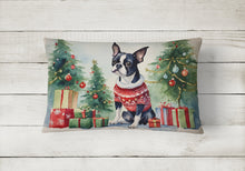 Load image into Gallery viewer, Boston Terrier Christmas Fabric Decorative Pillow