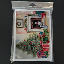 Load image into Gallery viewer, Boston Terrier Christmas Greeting Cards -  Blank Note Cards – 8-Pack of Artist-Designed Cards with Envelopes