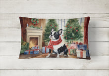 Load image into Gallery viewer, Boston Terrier Christmas Fabric Decorative Pillow