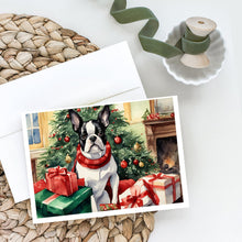 Load image into Gallery viewer, Boston Terrier Christmas Greeting Cards -  Blank Note Cards – 8-Pack of Artist-Designed Cards with Envelopes