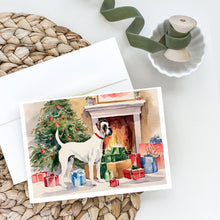 Load image into Gallery viewer, White Boxer Christmas Greeting Cards -  Blank Note Cards – 8-Pack of Artist-Designed Cards with Envelopes