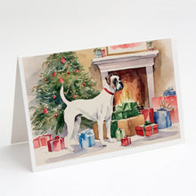 Load image into Gallery viewer, White Boxer Christmas Greeting Cards -  Blank Note Cards – 8-Pack of Artist-Designed Cards with Envelopes