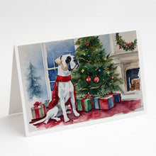Load image into Gallery viewer, White Boxer Christmas Greeting Cards -  Blank Note Cards – 8-Pack of Artist-Designed Cards with Envelopes