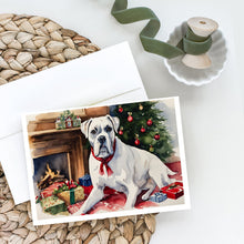 Load image into Gallery viewer, White Boxer Christmas Greeting Cards -  Blank Note Cards – 8-Pack of Artist-Designed Cards with Envelopes