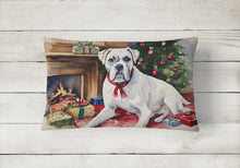 Load image into Gallery viewer, White Boxer Christmas Fabric Decorative Pillow
