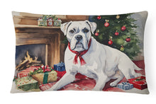 Load image into Gallery viewer, White Boxer Christmas Fabric Decorative Pillow