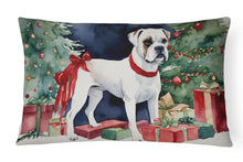 Load image into Gallery viewer, White Boxer Christmas Fabric Decorative Pillow