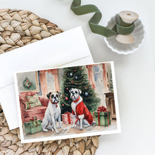 Load image into Gallery viewer, White Boxer Christmas Greeting Cards -  Blank Note Cards – 8-Pack of Artist-Designed Cards with Envelopes